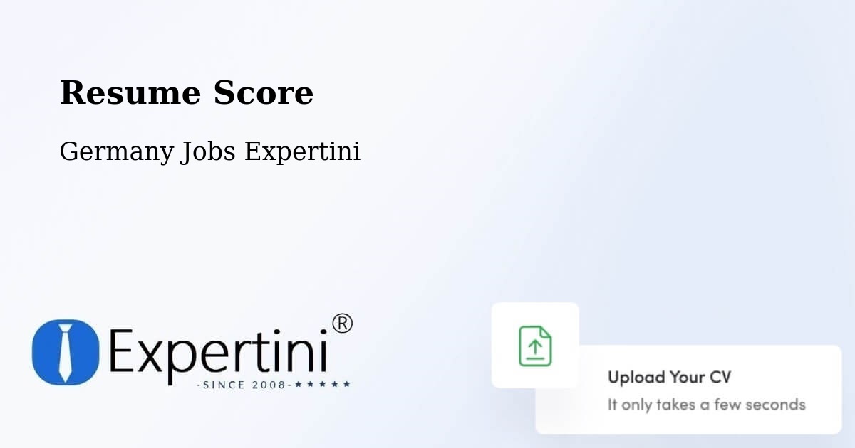 Resume Score & Job Description Match Tool – Börtlingen - Germany Jobs Expertini